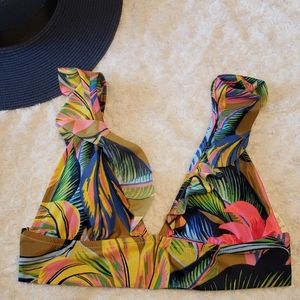 Aerie Ruffle Longline Bikini Top